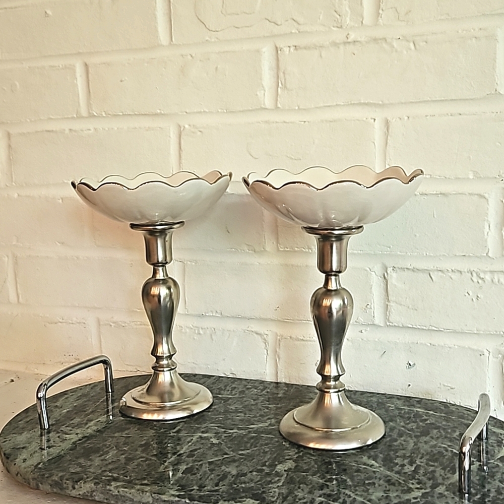 Vintage Ceramic dish candle Inserts